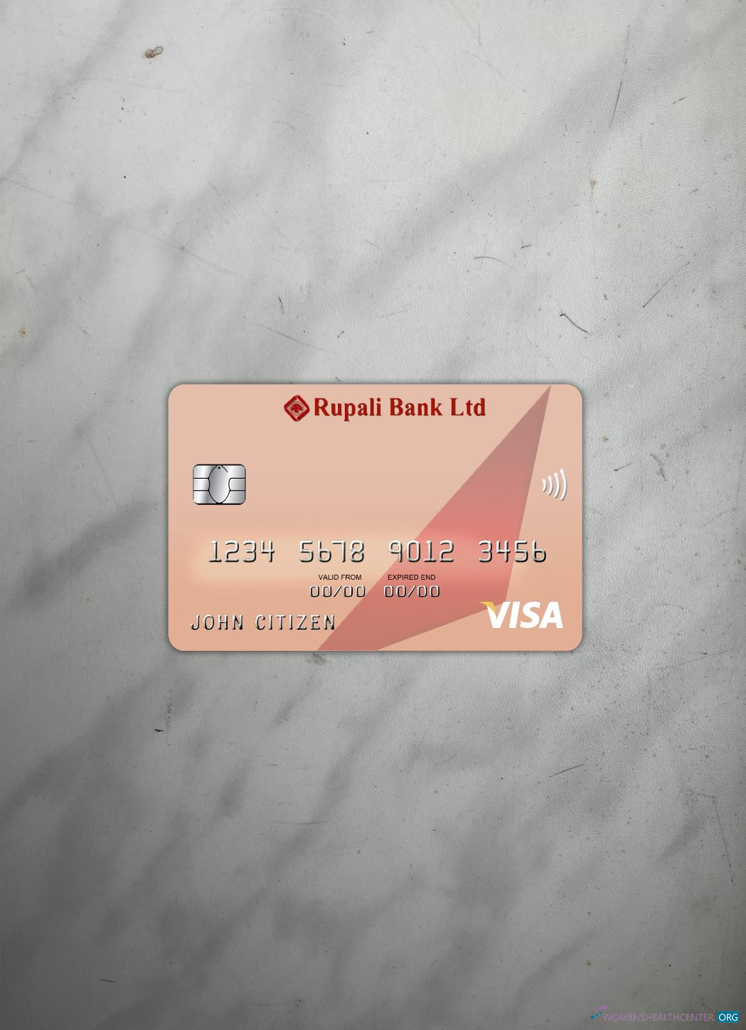 Download Bangladesh Rupali bank visa card photolook front Photoshop template